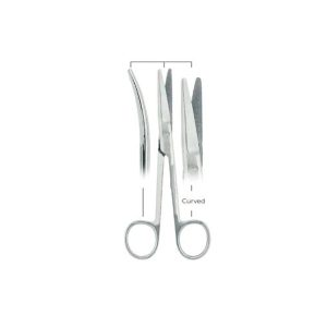 Mayo Surgical Scissors Curved Fig. 2 – 14.5cm | Precision Stainless Steel Scissors for Medical, Surgical & Operating Room Use