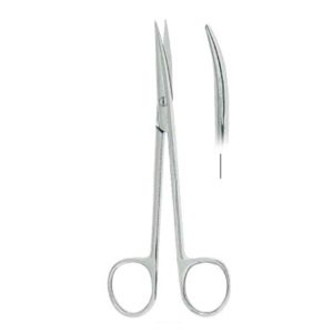 Sullivan Gum Scissors Curved Fig. 2 – 14.5cm | One Serrated Blade Surgical Scissors for Dental & Soft Tissue Procedures