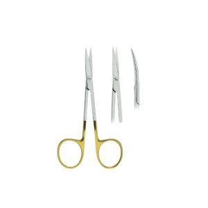Iris Gum Scissors Curved Fig. 2TC – 11cm with Tungsten Carbide Inserts | Precision Surgical Scissors for Dental & Soft Tissue Procedures