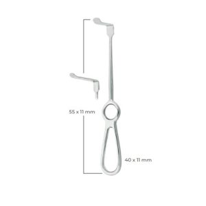 Surgical Retractors 55x11mm – Stainless Steel Instruments for Precise Soft Tissue Retraction in Medical Procedures