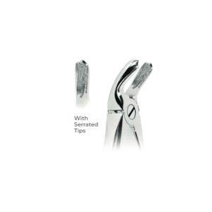 Extracting Forceps Fig. 21 – Serrated Tips for Lower Molars – Precision Dental Extraction Instrument