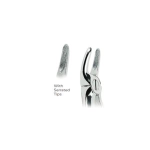 Extracting Forceps Fig. 30 – Serrated Tips for Upper Roots – Precision Dental Extraction Instrument