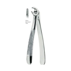 Extracting Forceps Fig. 33 – Serrated Tips for Lower Roots – Precision Dental Extraction Instrument