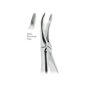 Extracting Forceps Fig. 44 – Serrated Tips for Upper Roots – Precision Dental Extraction Instrument