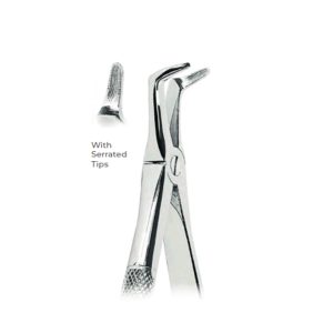 Extracting Forceps Fig. 45 – Serrated Tips for Lower Roots – Precision Dental Extraction Instrument