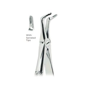 Extracting Forceps Fig. 46 – Serrated Tips for Lower Roots – Precision Dental Extraction Instrument