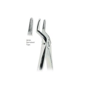Extracting Forceps Fig. 51 – Serrated Tips for Upper Roots – Precision Dental Extraction Instrument