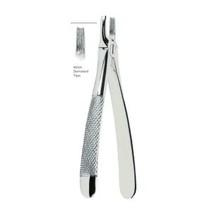 Trotter Extracting Forceps Fig. 168 – Serrated Tips for Upper Canines – Precision Dental Extraction Instrument