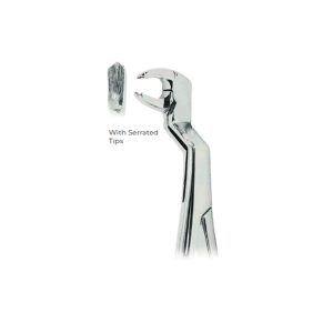 Routurier Extracting Forceps Fig. 22L – Serrated Tips for Lower Molars and Third Molars, Left – Precision Dental Extraction Instrument