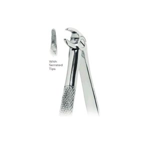 Extracting Forceps Fig. 33A – Serrated Tips for Lower Roots – Precision Dental Extraction Instrument