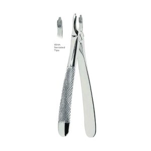 Extracting Forceps Fig. 43A – Serrated Tips for Fractured or Decayed Upper Teeth – Reliable Dental Extraction Tool