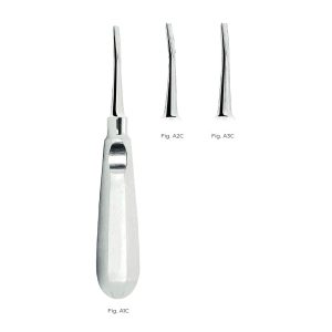 Coupland Root Elevator Fig. A3C – Stainless Steel Dental Instrument with Ergonomic Handle for Tooth Elevation