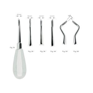 Kopp Helicoidal Root Elevators Fig. 4K – 4.2 mm Stainless Steel Dental Extraction Tool for Accurate Oral Surgery Procedures
