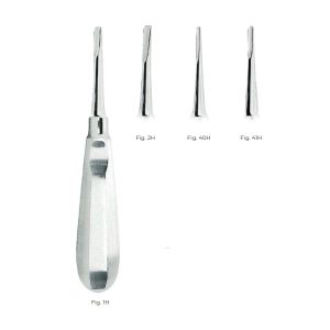 Heidbrink Root Elevators with Anatomically Shaped Handle in stainless steel Fig. 2H