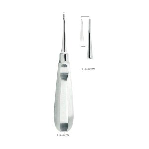 Seldin Root Elevator Fig. 301W – Stainless Steel Dental Extraction Tool with Ergonomic Handle for Precision