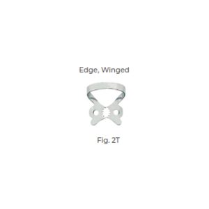 Dental Clamp Fig 2T – Edged, Winged Clamp for Lower Premolars with Elongated Collars, Ideal for Precise Rubber Dam Isolation