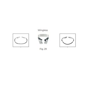 Dental Clamp Fig 29 – Wingless Clamp for Lower Premolars, Ensures Stable and Accurate Rubber Dam Isolation in Dental Procedures