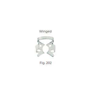 Dental Clamp Fig 202 – Winged Clamp for Large Upper Molars, Ideal for Strong Rubber Dam Retention in Restorative Dentistry