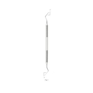 De Marco Curettes and Scalers, Fig 1 – Stainless Steel Dental Instrument for Precise Scaling and Root Planing – Durable and Autoclavable