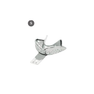 Reusable High Grip Solid S.S. Impression Dental Trays for Upper Arch Small Sized (S), L3, 72x54mm for secure dental mold capture