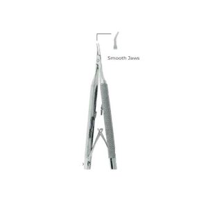 Castroviejo Barraquer Needle Holder 12cm with Smooth Jaws – Micro Surgical Instrument for Fine Suturing Procedures