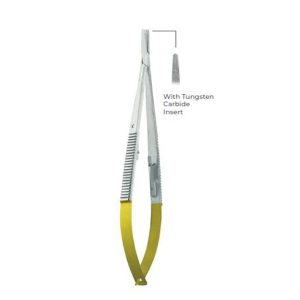 Castroviejo Needle Holder 18cm with Tungsten Carbide Inserts – Precision Micro Surgical Tool for Superior Grip & Control