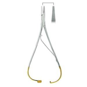 Mathieu TC Needle Holder 17cm – Stainless Steel Surgical Instrument with Tungsten Carbide Inserts for Precision Suturing
