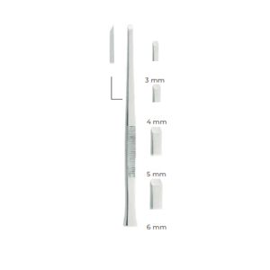 Partsch Bone Chisel & Gouge 17cm, 3mm – Stainless Steel Surgical Instrument for Precise Bone Cutting & Oral Surgery