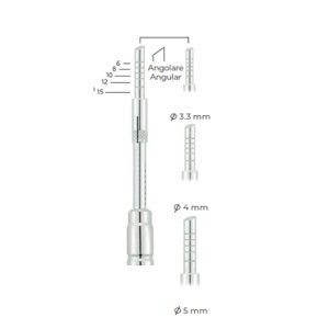 Angular Osteotome Ø 3.3mm – Stainless Steel Surgical Instrument for Precise Bone Expansion & Sinus Lift