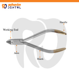 High-quality Wire Cutter TC with tungsten carbide tips for clean, precise cutting of orthodontic archwires. Reusable, autoclavable, suitable for dental and orthodontic clinics in Pakistan.