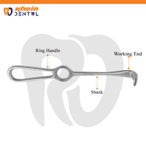 High-quality Langenbeck Retractor with large 40x11 mm right-angle blade for precise tissue retraction in maxillofacial surgeries. Reusable, autoclavable, suitable for Pakistani surgical clinics.