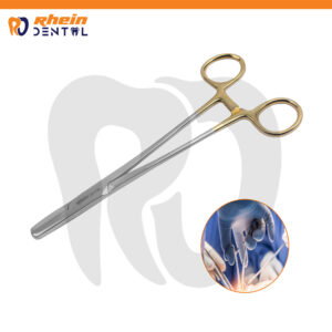 Stainless steel 18 cm orthodontic wire holder with tungsten carbide-tipped jaws, reusable and autoclavable, ideal for professional dental clinics in Pakistan