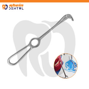 High-quality Langenbeck Retractor with large 40x11 mm right-angle blade for precise tissue retraction in maxillofacial surgeries. Reusable, autoclavable, suitable for Pakistani surgical clinics.
